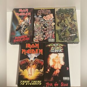 Vintage iron maiden Gwar vhs tapes